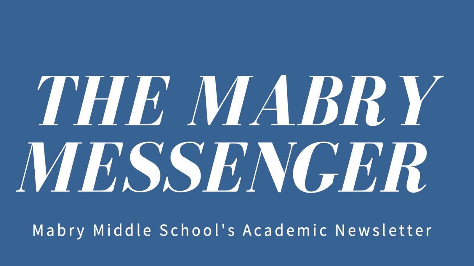 The Mabry Messenger